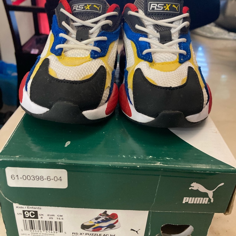 Puma Kids RS-X Puzzle Sneakers - Red, Blue, Yellow, Black